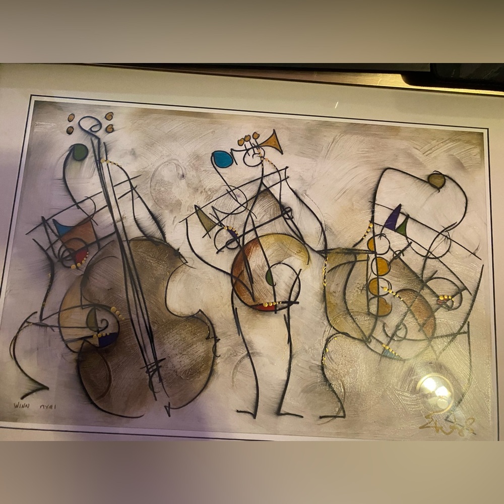 Fluid Black and Gold Abstract Art Painting